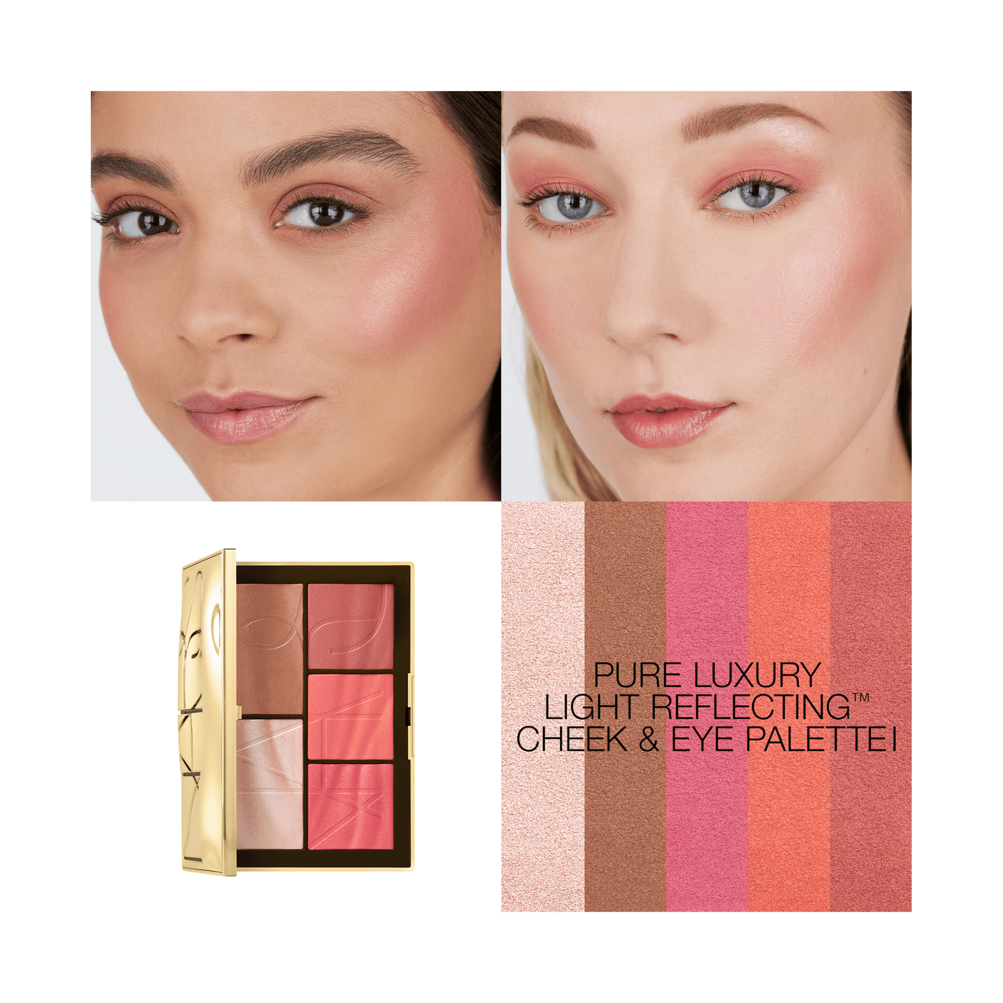 Pure Luxury Light Reflecting Cheek & Eye Palette • Palette I - Light to Medium
