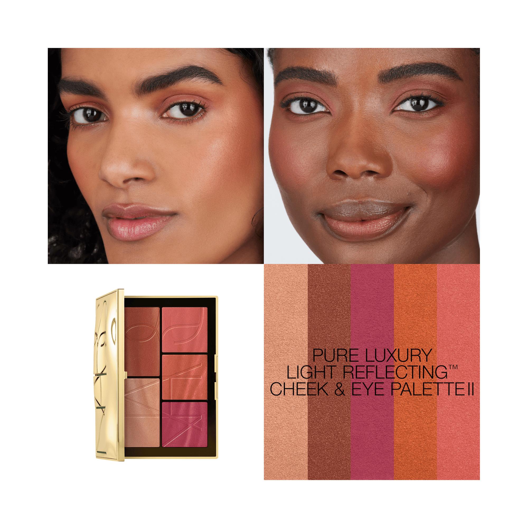 Pure Luxury Light Reflecting Cheek & Eye Palette • Palette II - Medium to Deep