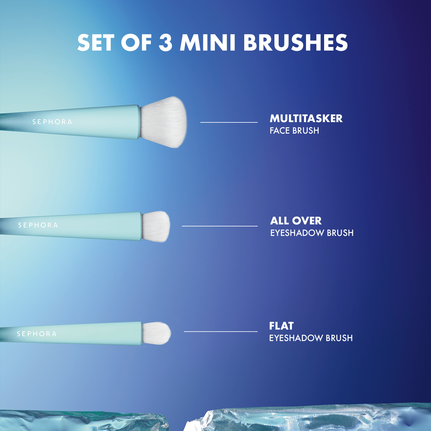Moving Lights Set Of 3 To-Go Brushes (Holiday Limited Edition) • 3pc