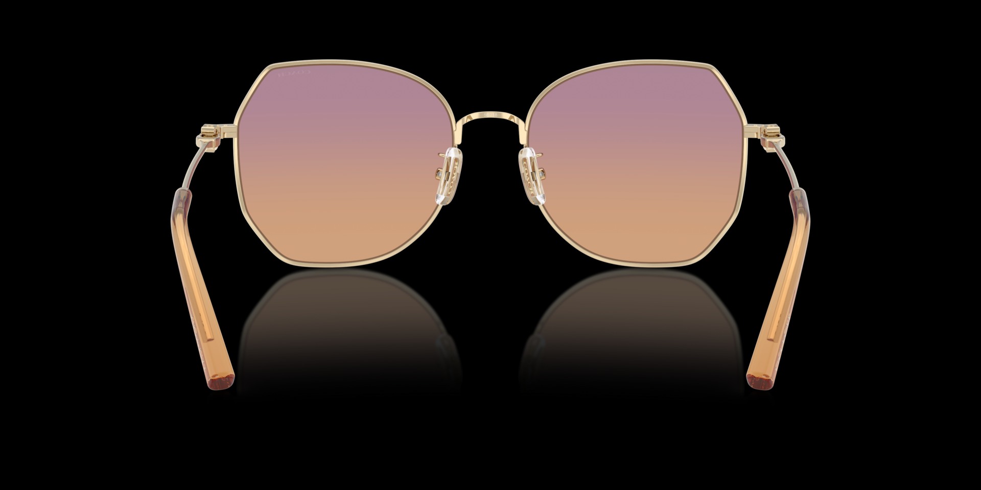 Coach Gold Metal Women Sunglass