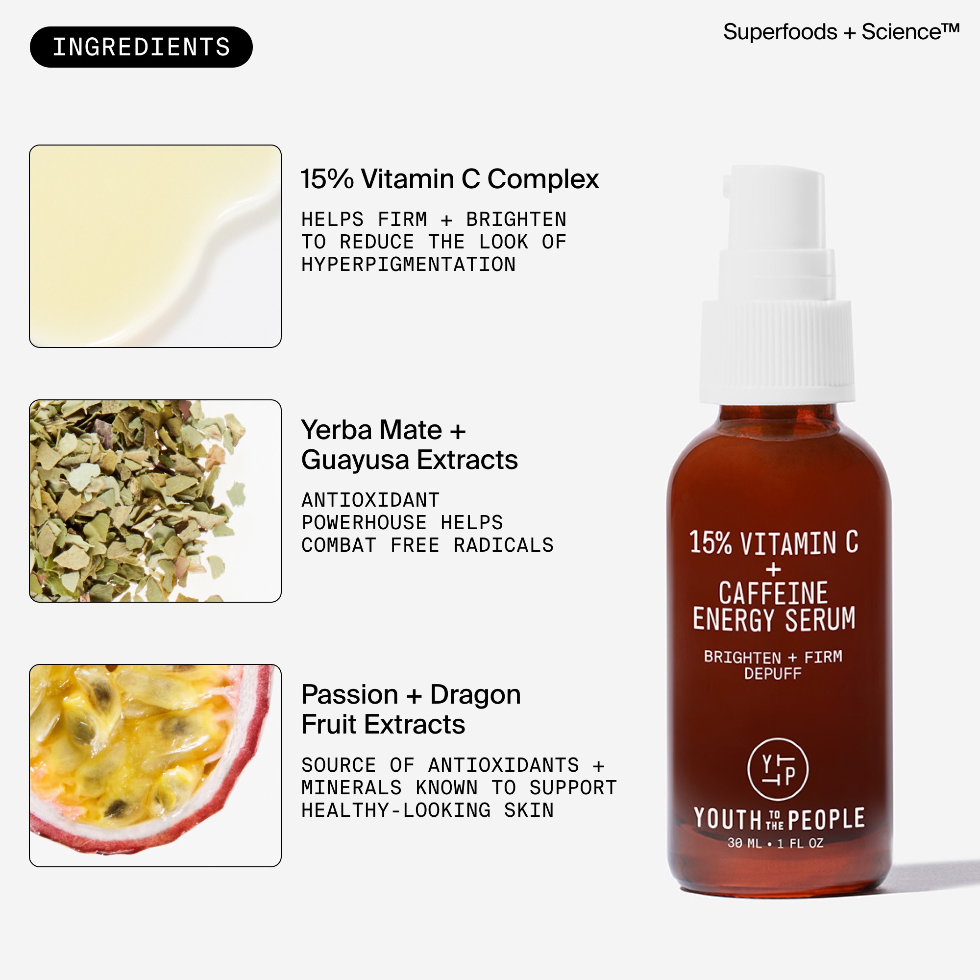 15% Vitamin C + Caffeine Energy Serum • 30ml