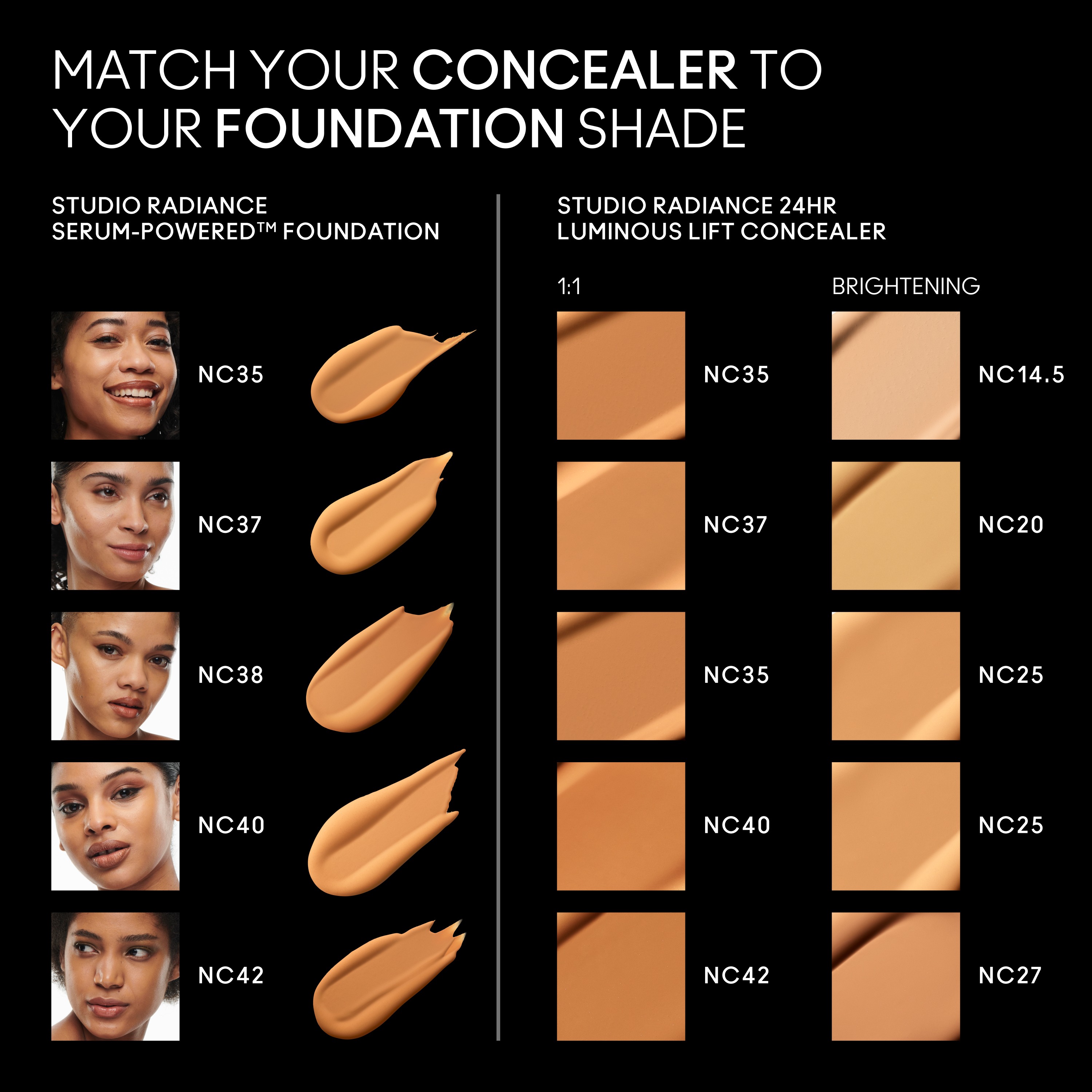 Studio Radiance 24Hr Luminous Lift Concealer • NC42