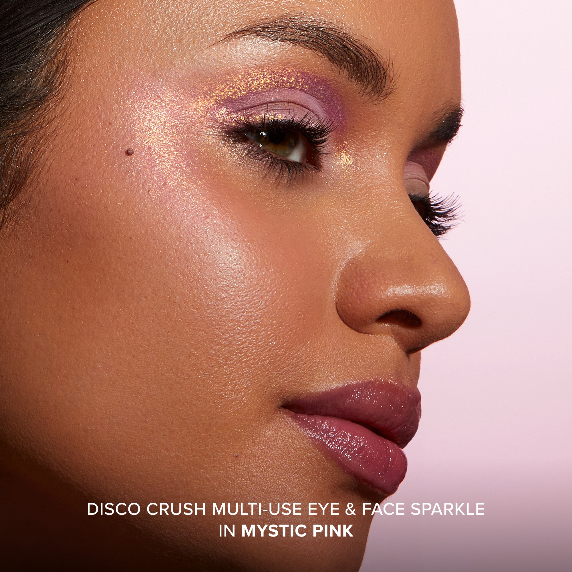 Disco Crush High Shine Multi - Use Eye Shadow & Highlighter • Mystic Pink