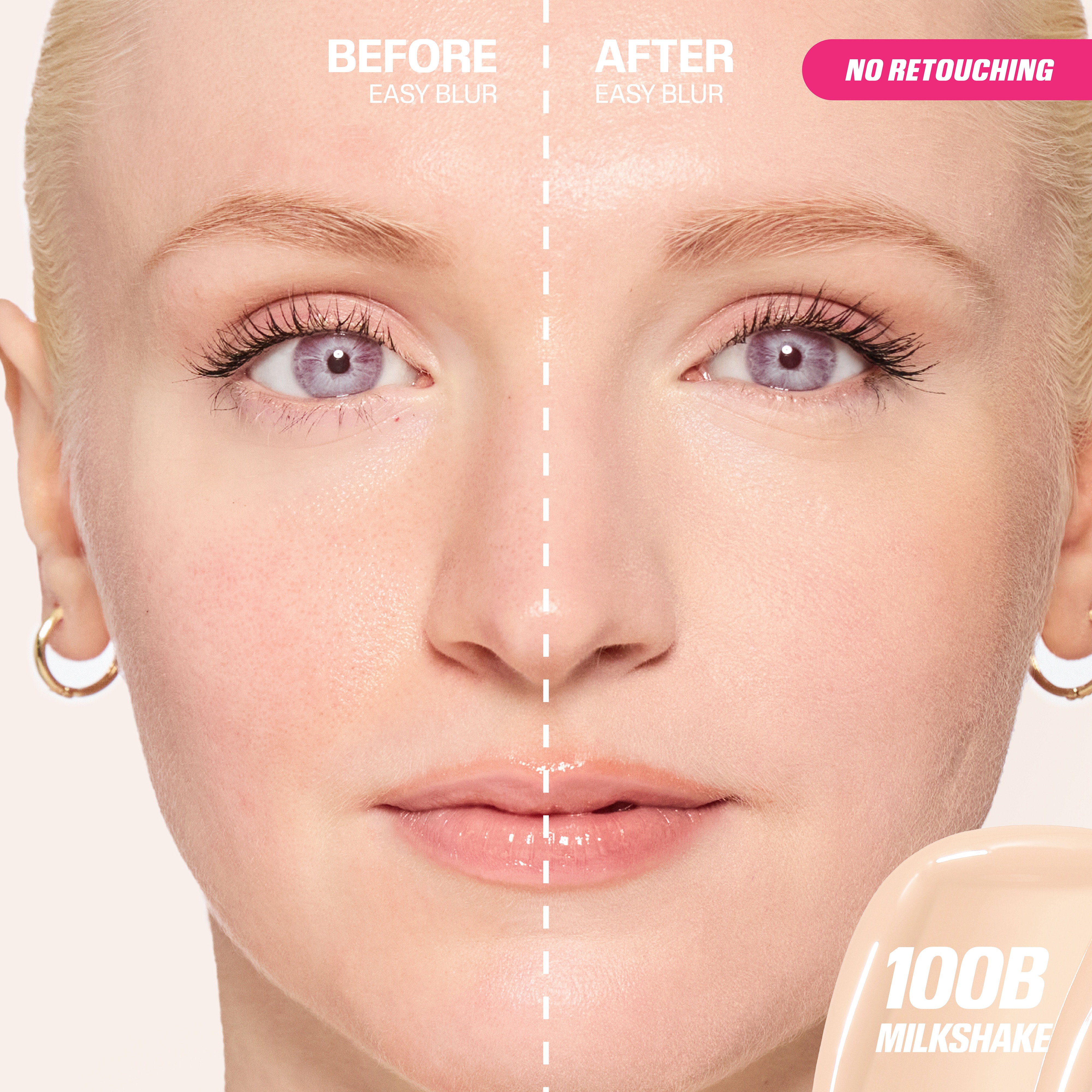 Easy Blur Natural Airbrush Foundation • Milkshake 100B