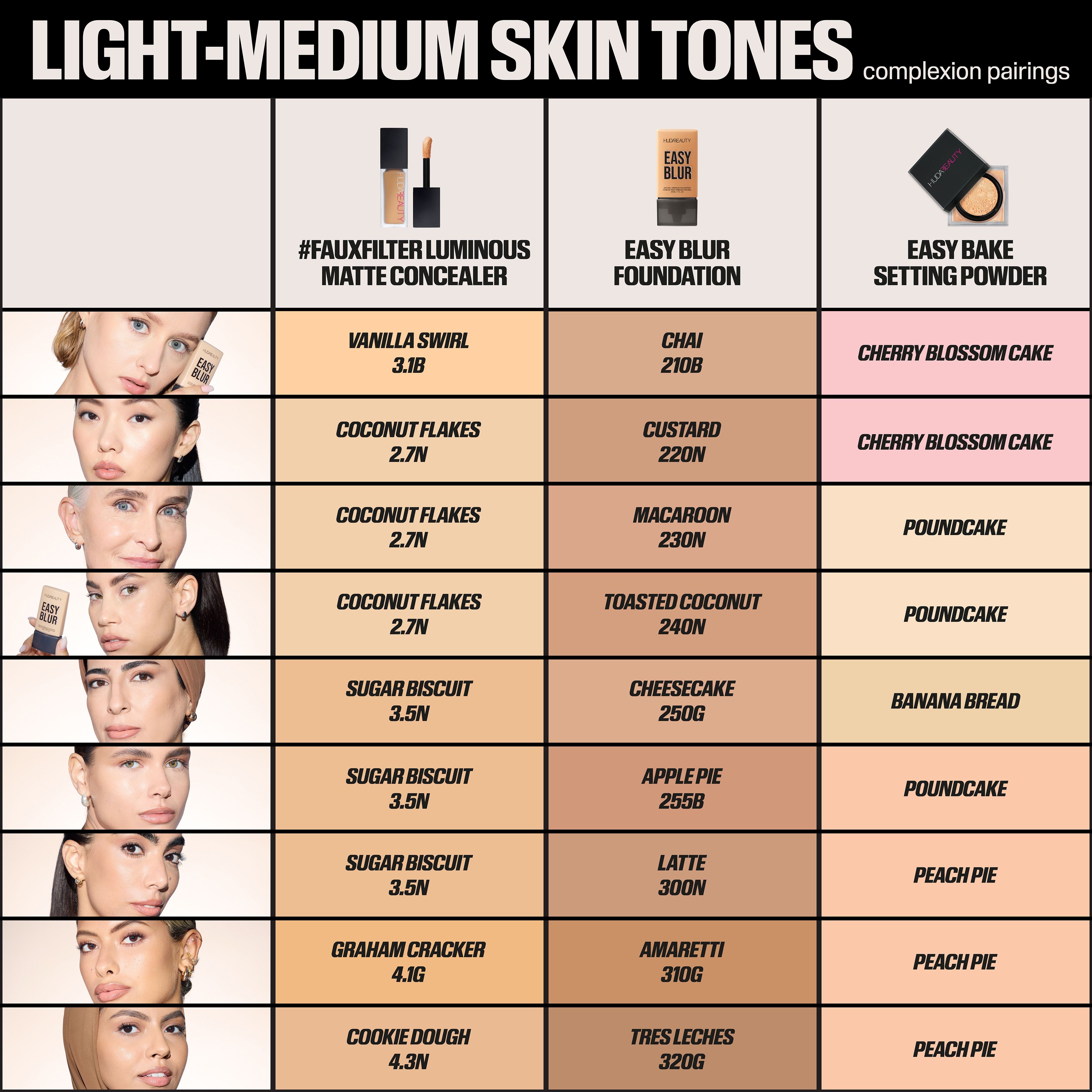 ぶ－にゃん　Huda Beauty Easy Blur セット Easy Blur Foundation | Full Coverage & Lightweight | Hydrating