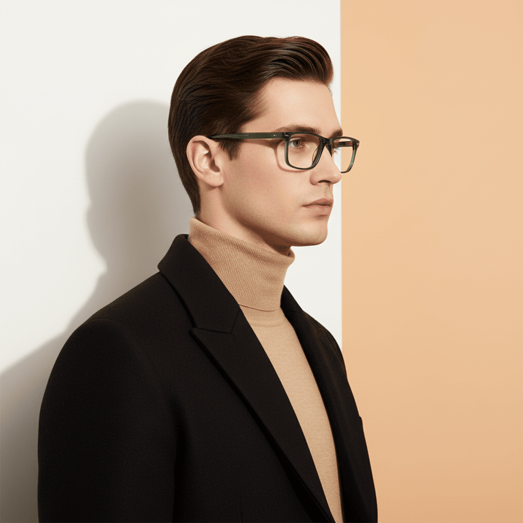 Green Rectangle Frame for Men +VIBE