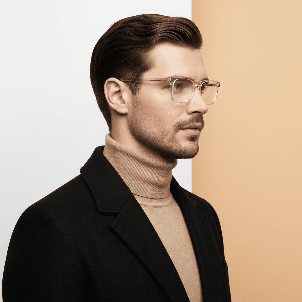 Champagne Rectangle Frame for Men +VIBE