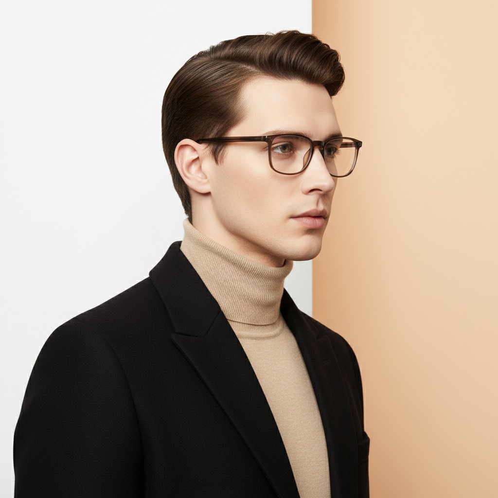 Brown Square Frame for Men +VIBE