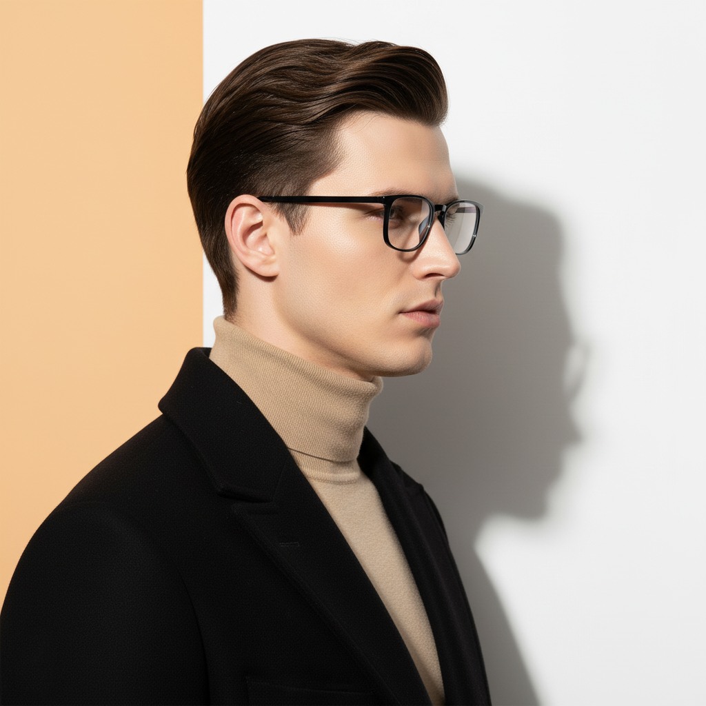 Black Square Frame for Men