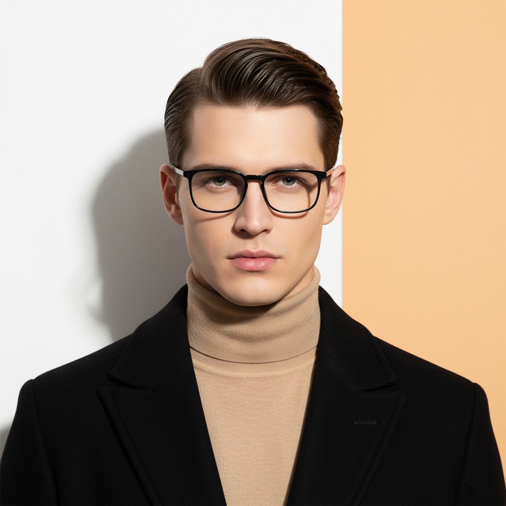Black Square Frame for Men