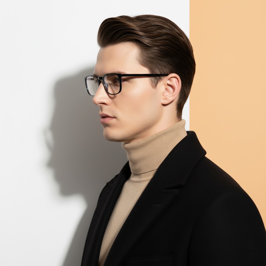 Black Square Frame for Men