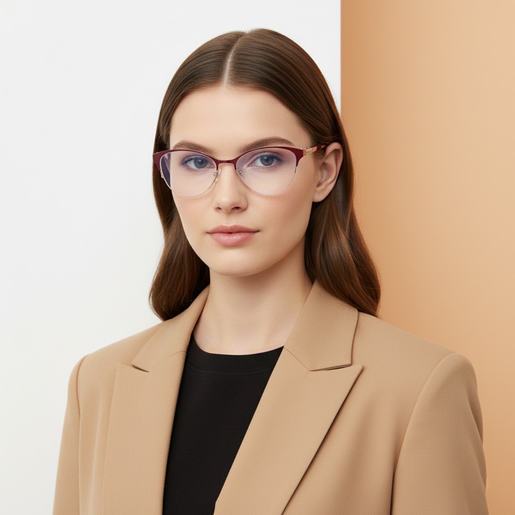 Red Cat Eye Frame for Women