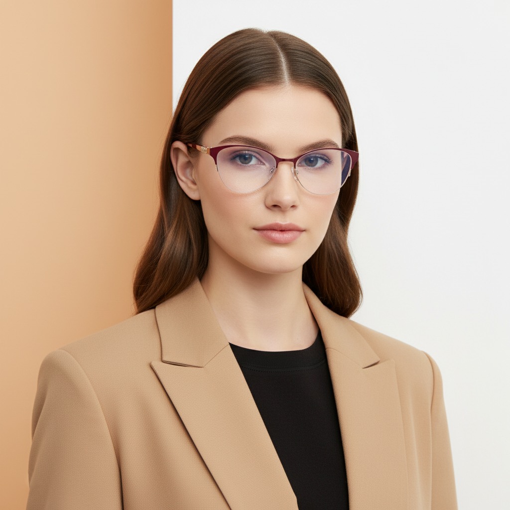 Red Cat Eye Frame for Women