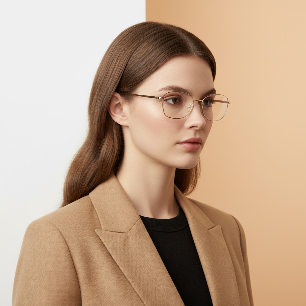 Gold Cat Eye Frame for Women