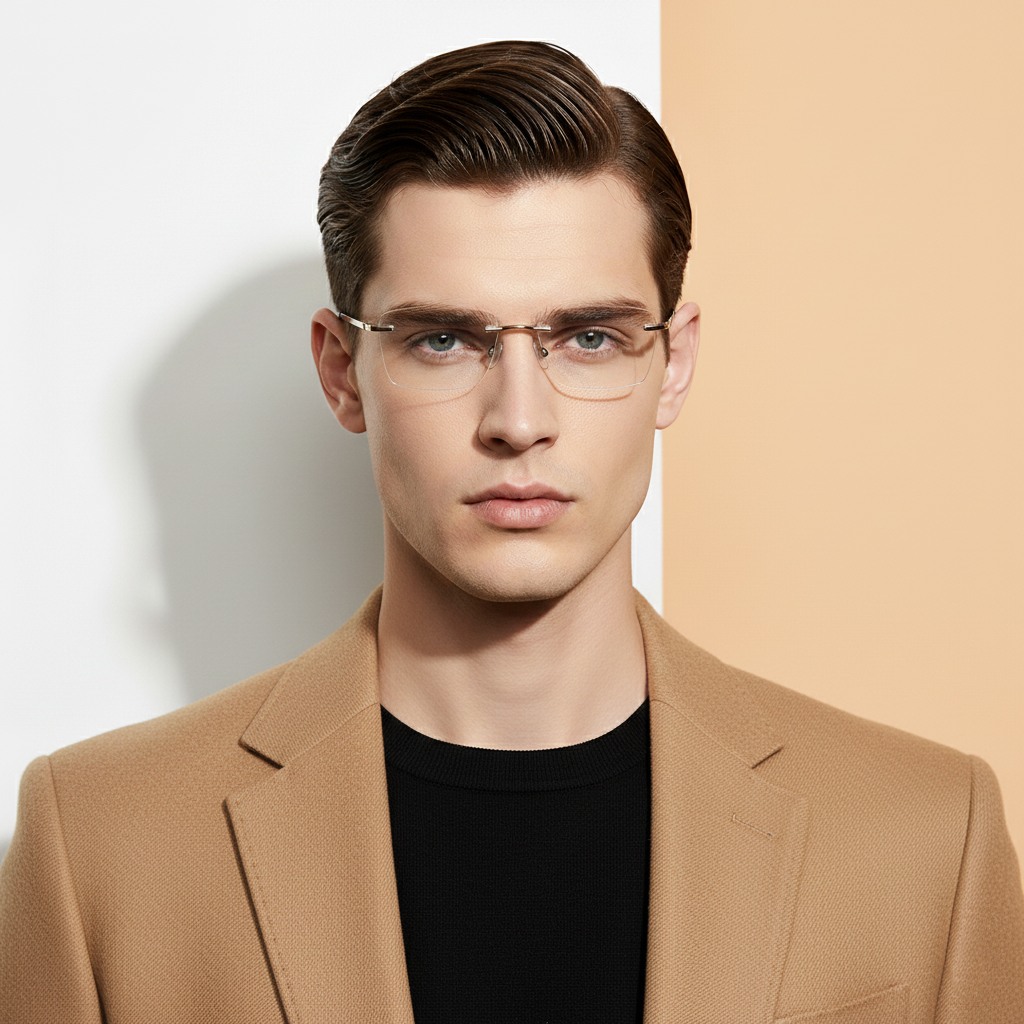 Gold Rectangle Frame for Men