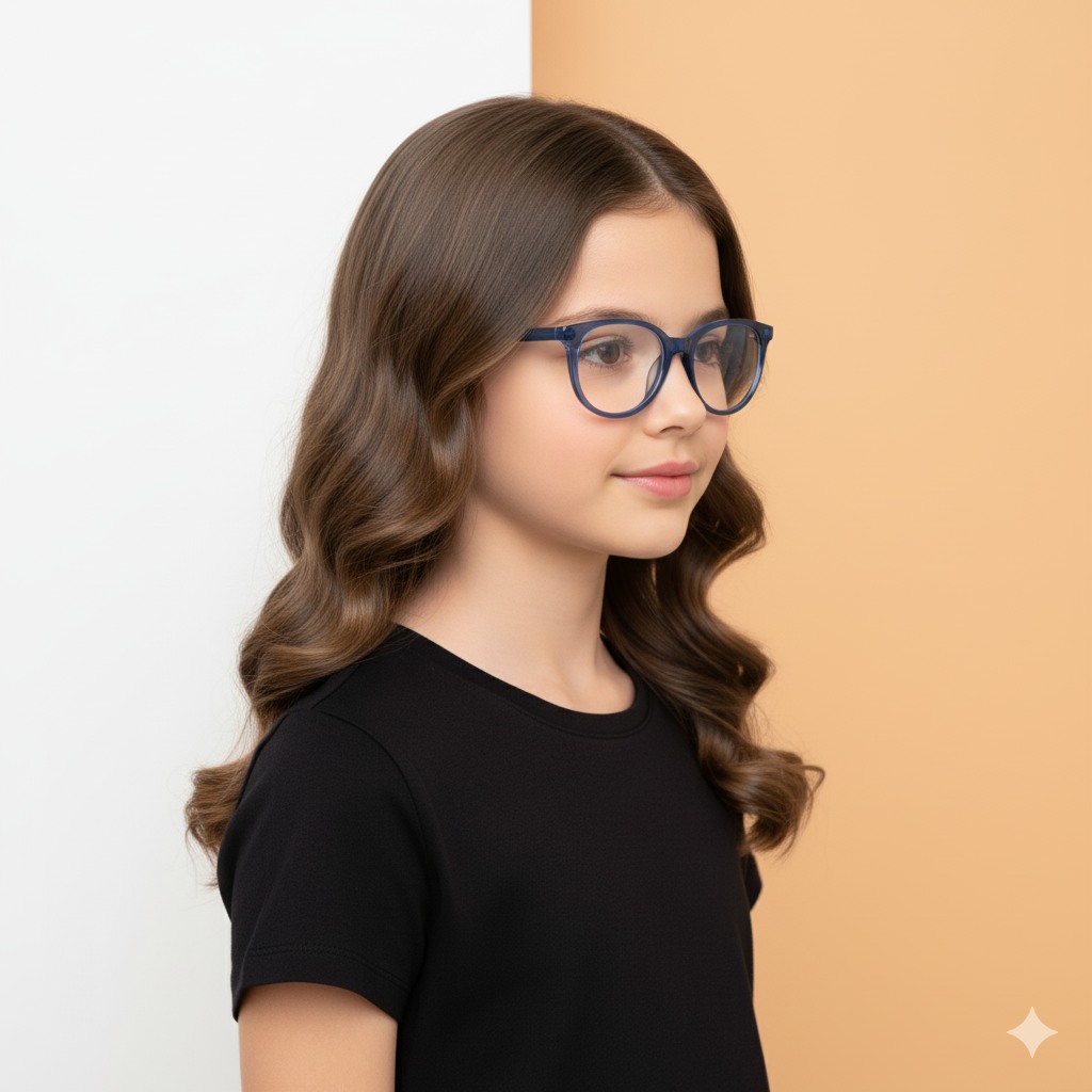 Blue Round Frame for Girls PopVue