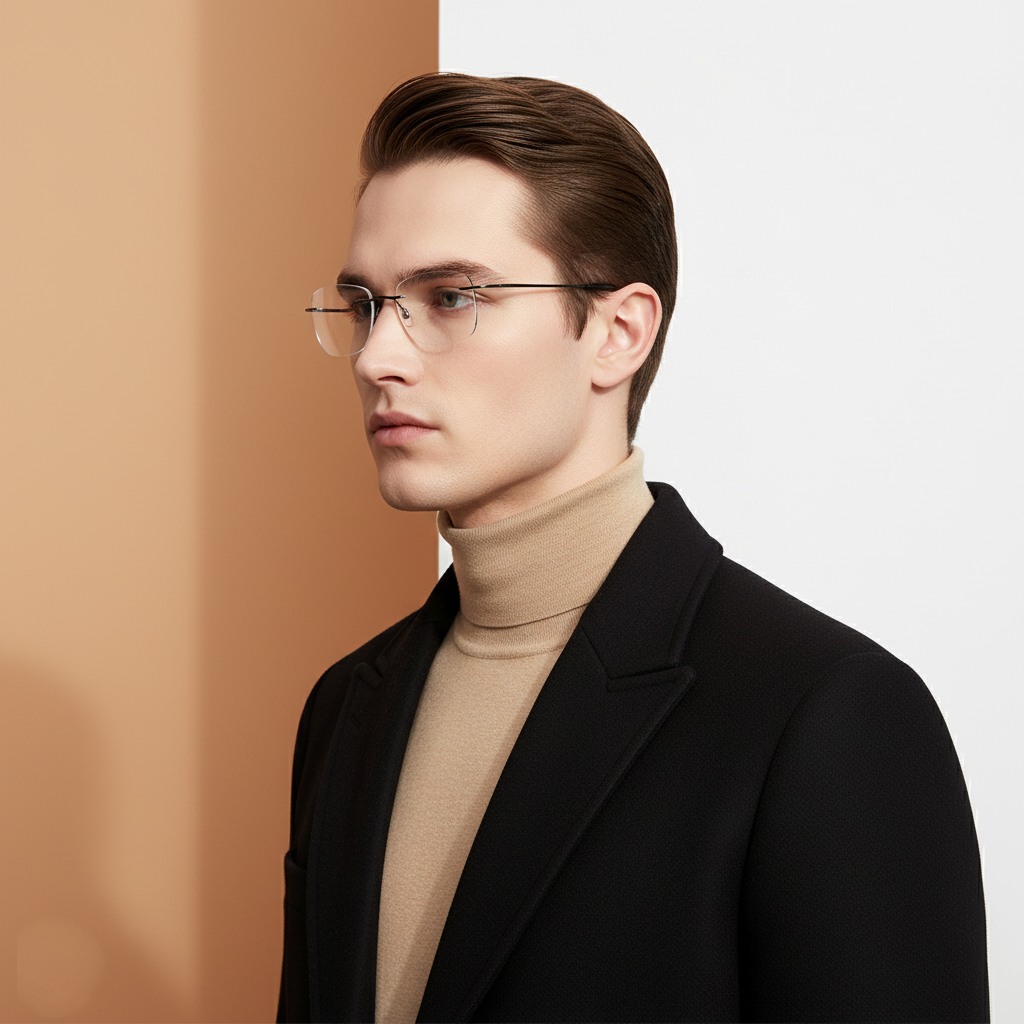 Black Rectangle Frame for Men ELITE