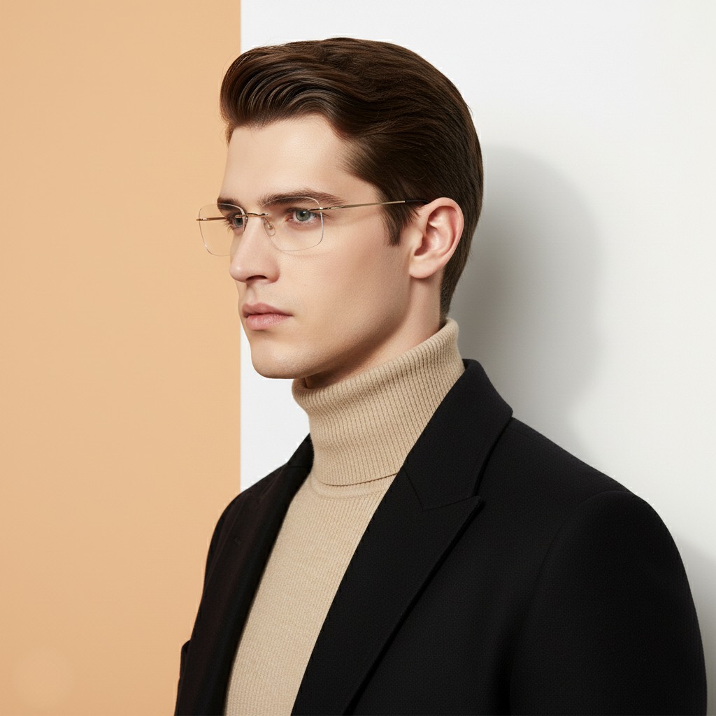 Gold Rectangle Frame for Men ELITE