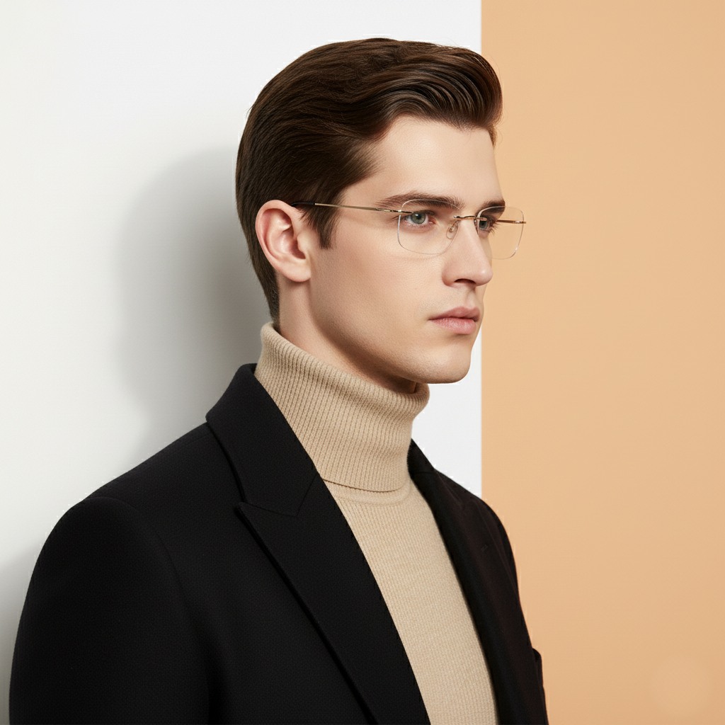 Gold Rectangle Frame for Men ELITE