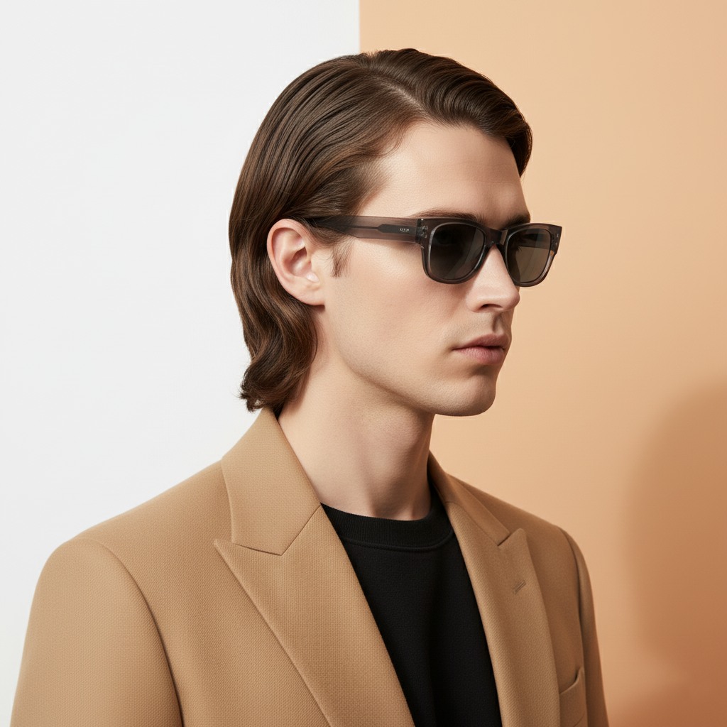 Grey Square Sunglasses for Unisex