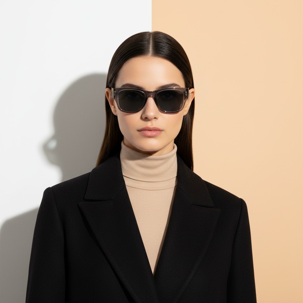 Grey Square Sunglasses for Unisex