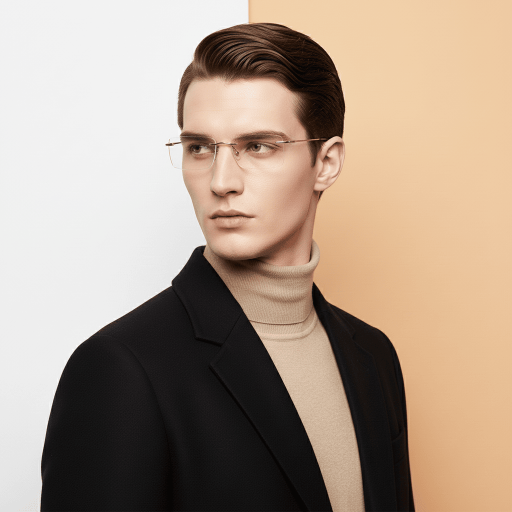 Gold Rectangle Frame for Men ELITE
