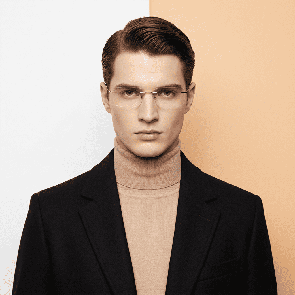 Gold Rectangle Frame for Men ELITE