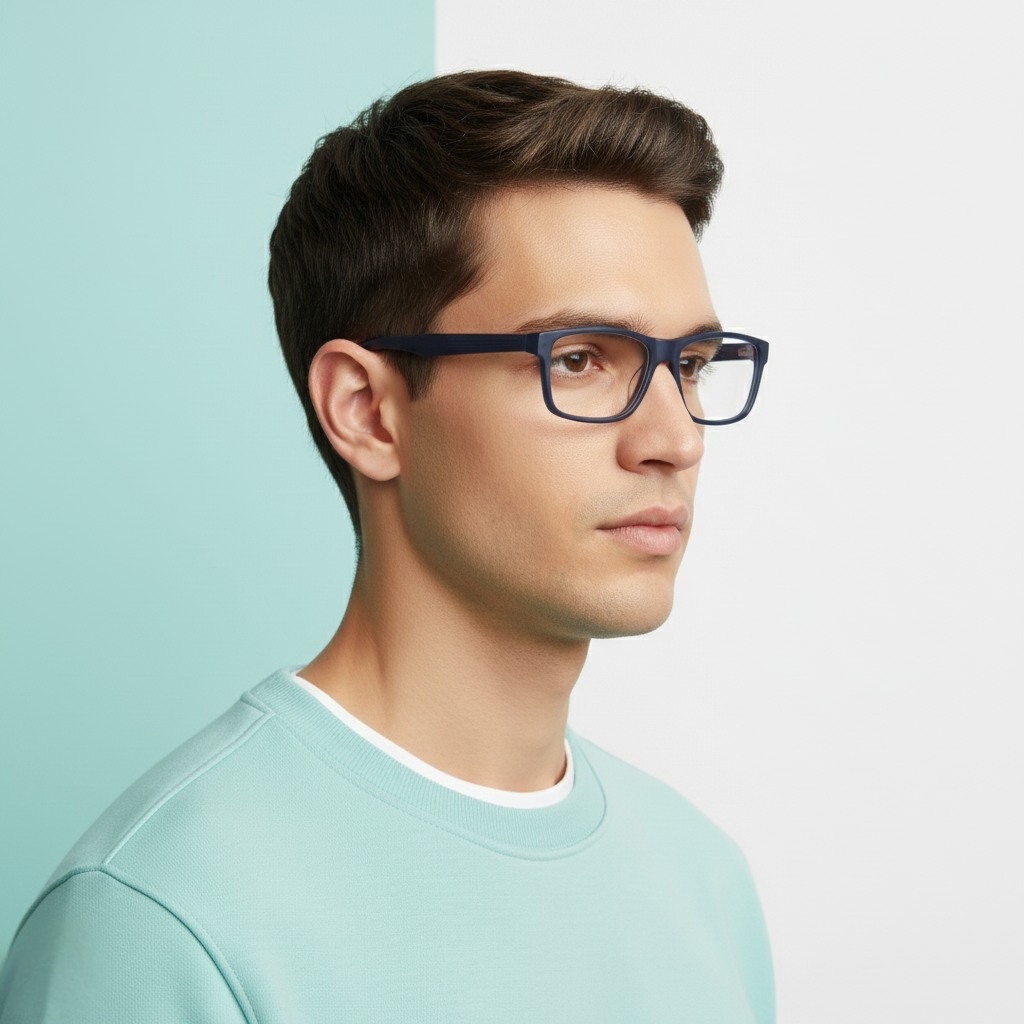Blue Rectangle Frame for Men +VIBE