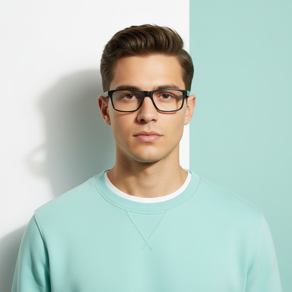 Black Rectangle Frame for Men +VIBE