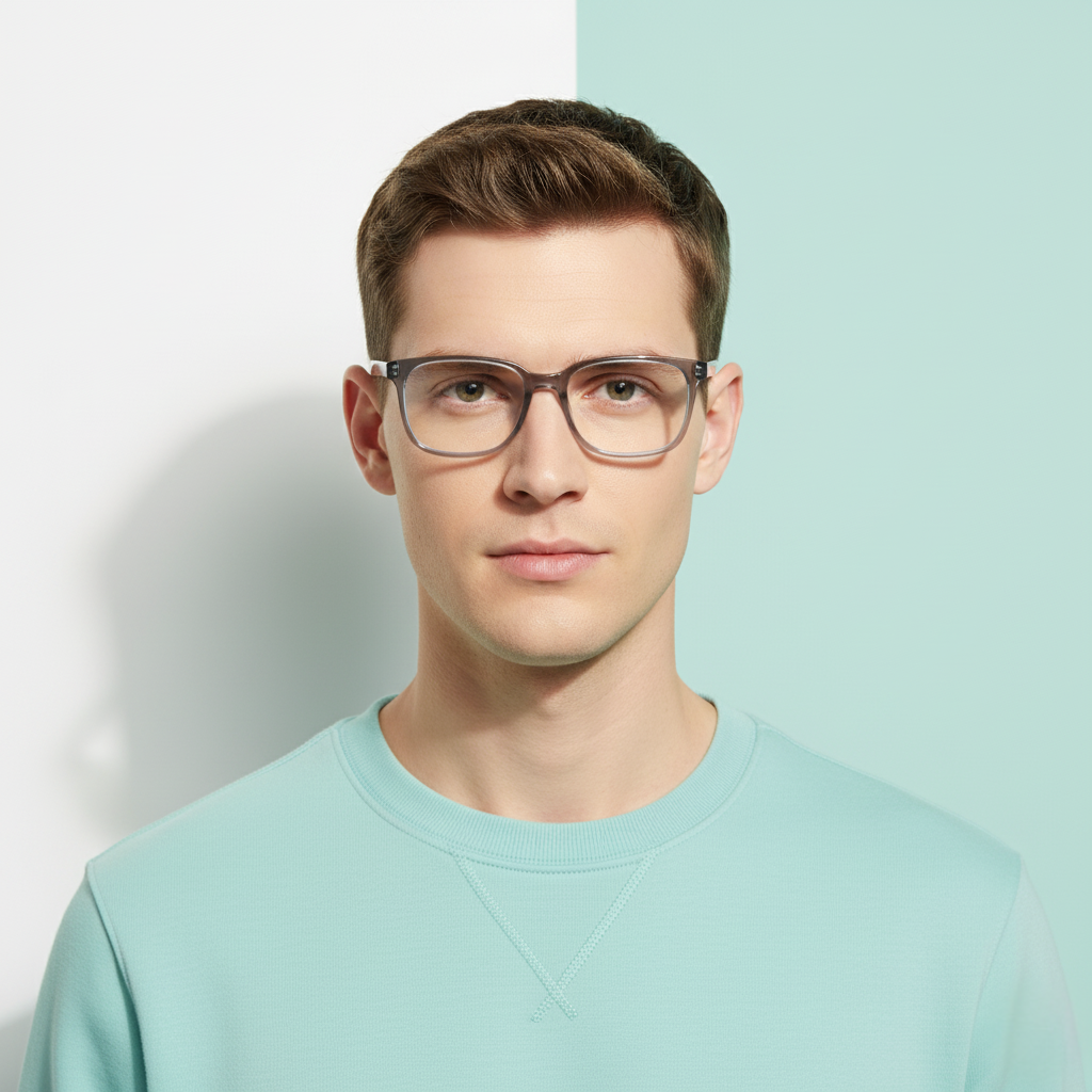 Grey Square Frame for Men +VIBE