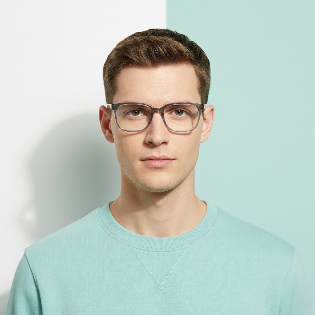 Grey Square Frame for Men +VIBE