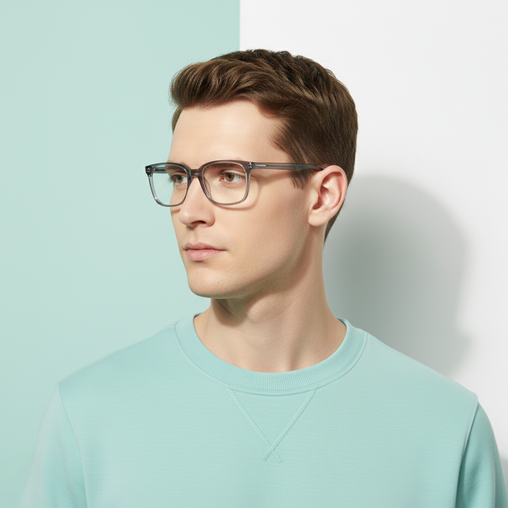 Grey Square Frame for Men +VIBE