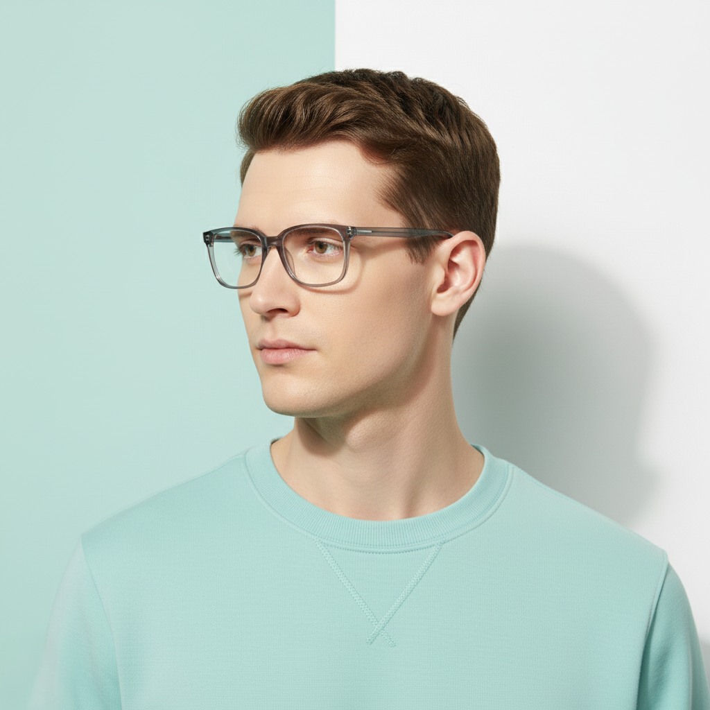 Grey Square Frame for Men +VIBE