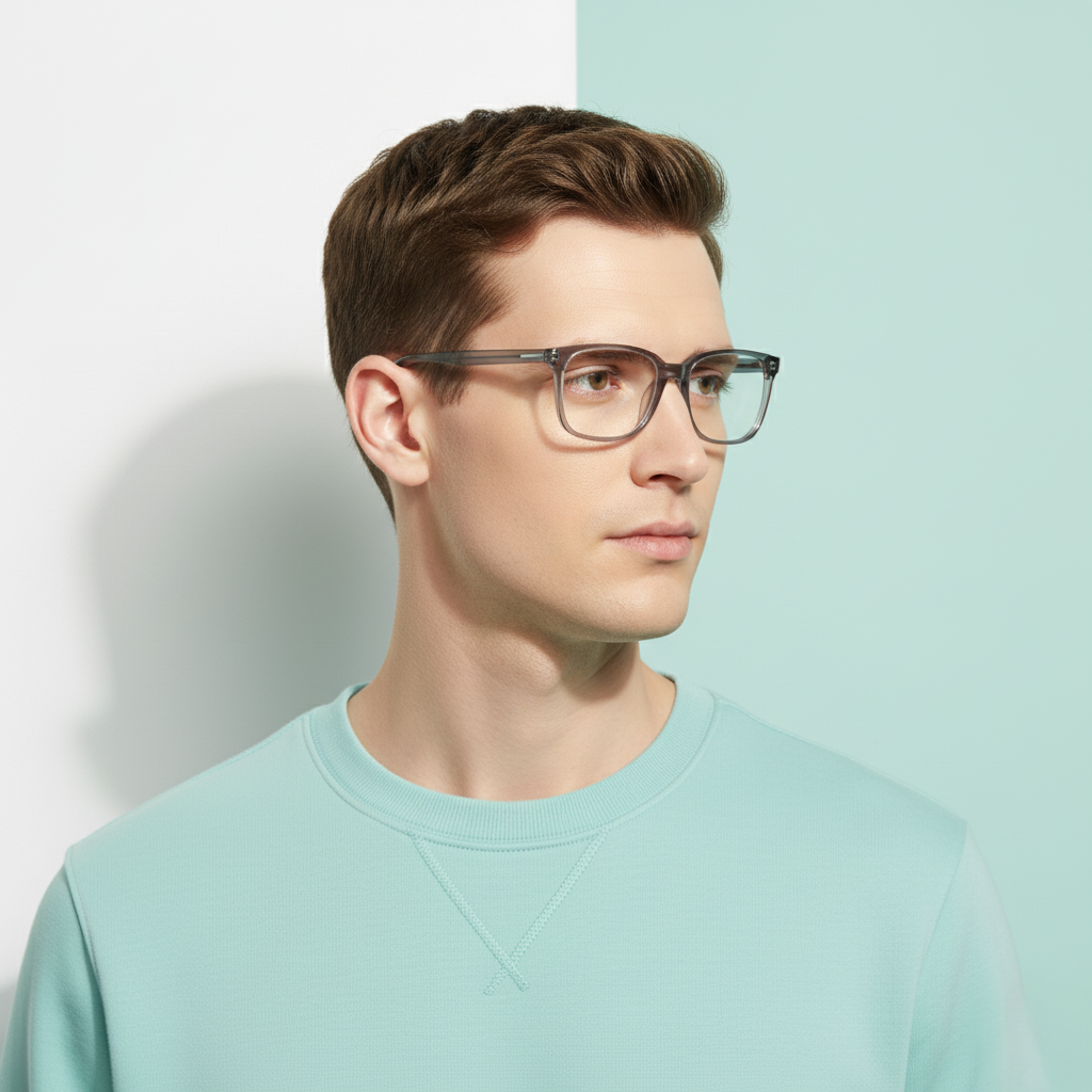 Grey Square Frame for Men +VIBE