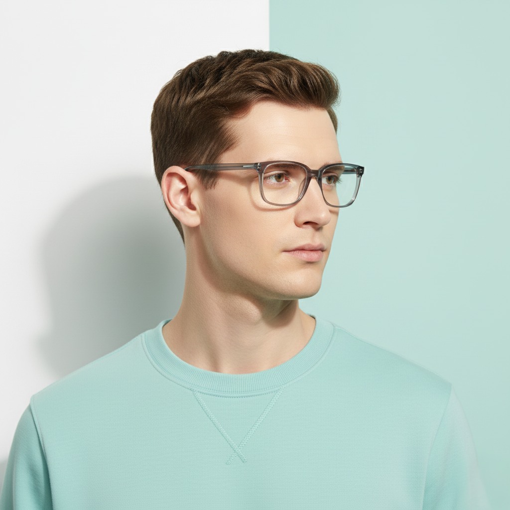 Grey Square Frame for Men +VIBE