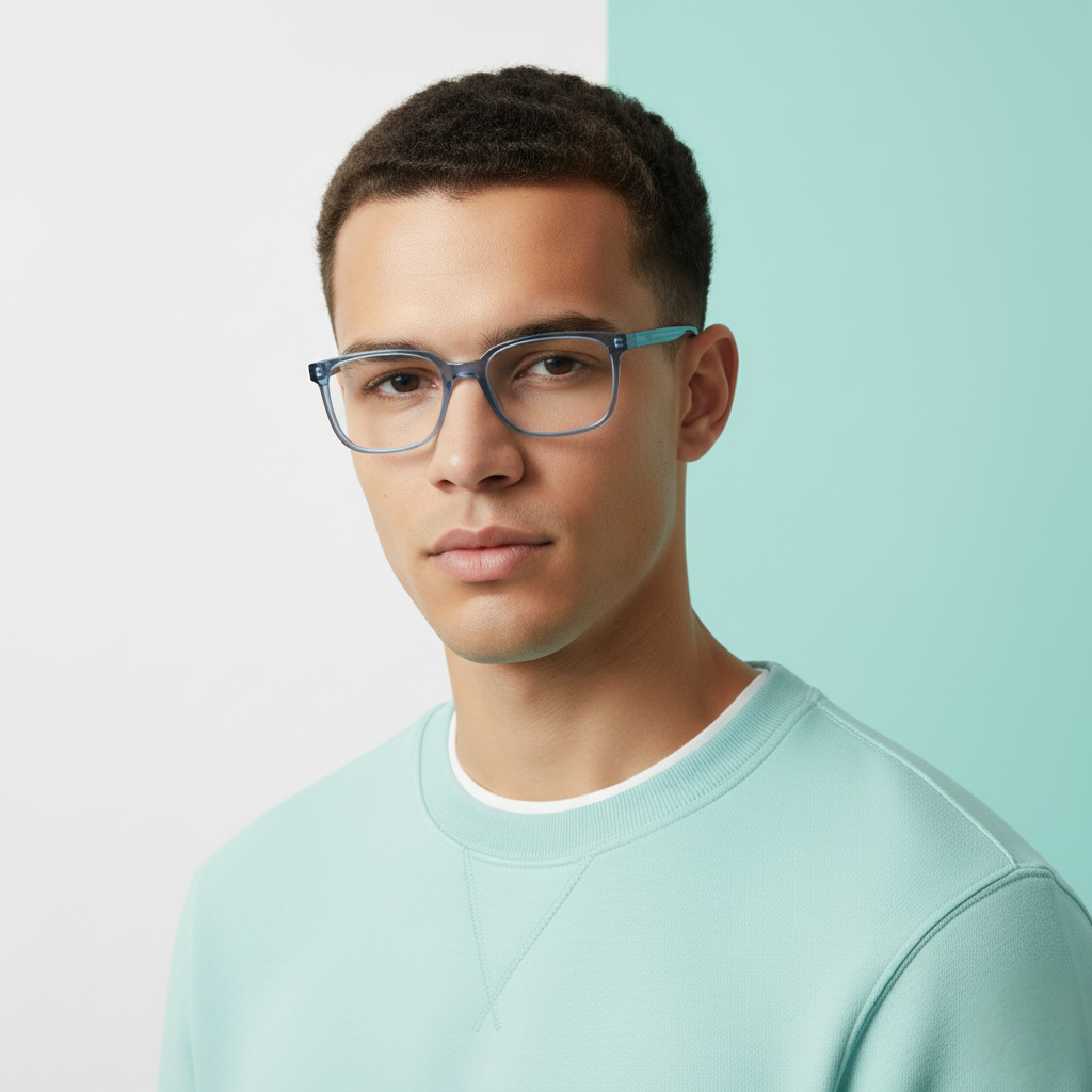 Blue Square Frame for Men +VIBE