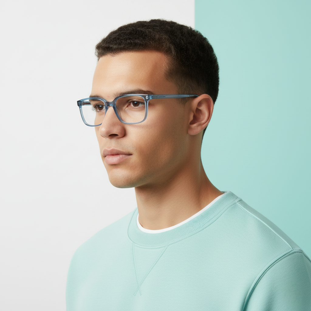 Blue Square Frame for Men +VIBE
