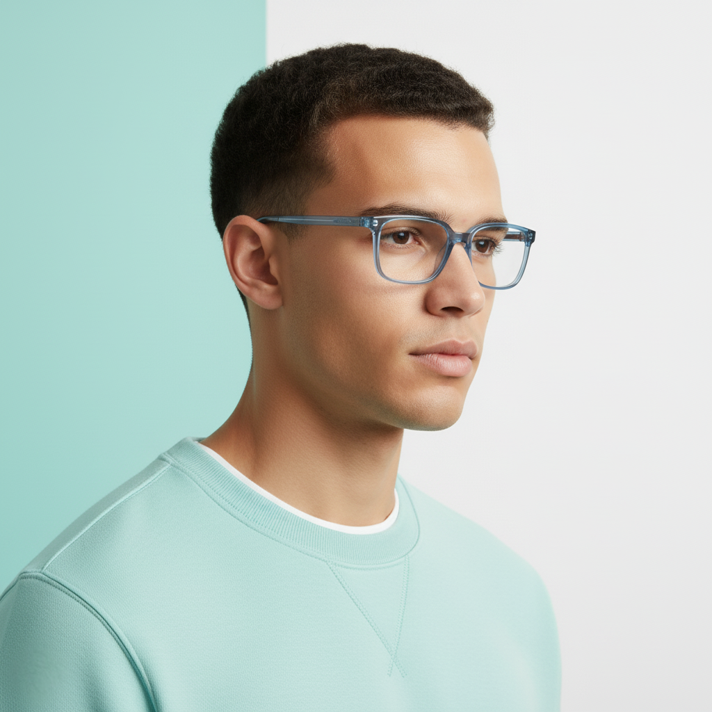 Blue Square Frame for Men +VIBE