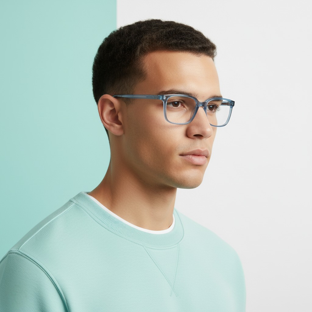 Blue Square Frame for Men +VIBE
