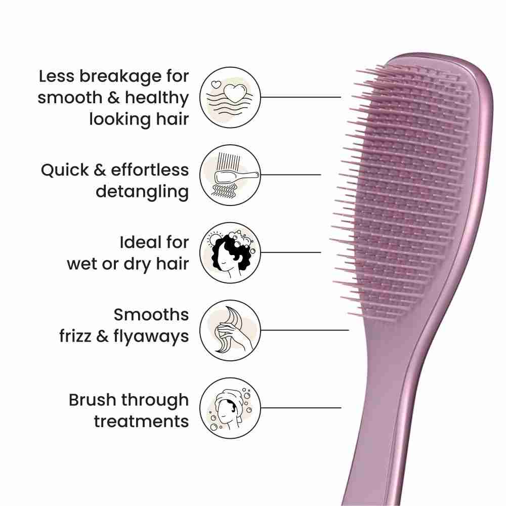 The Ultimate Detangler Chrome Hairbrush • Mauve Copper