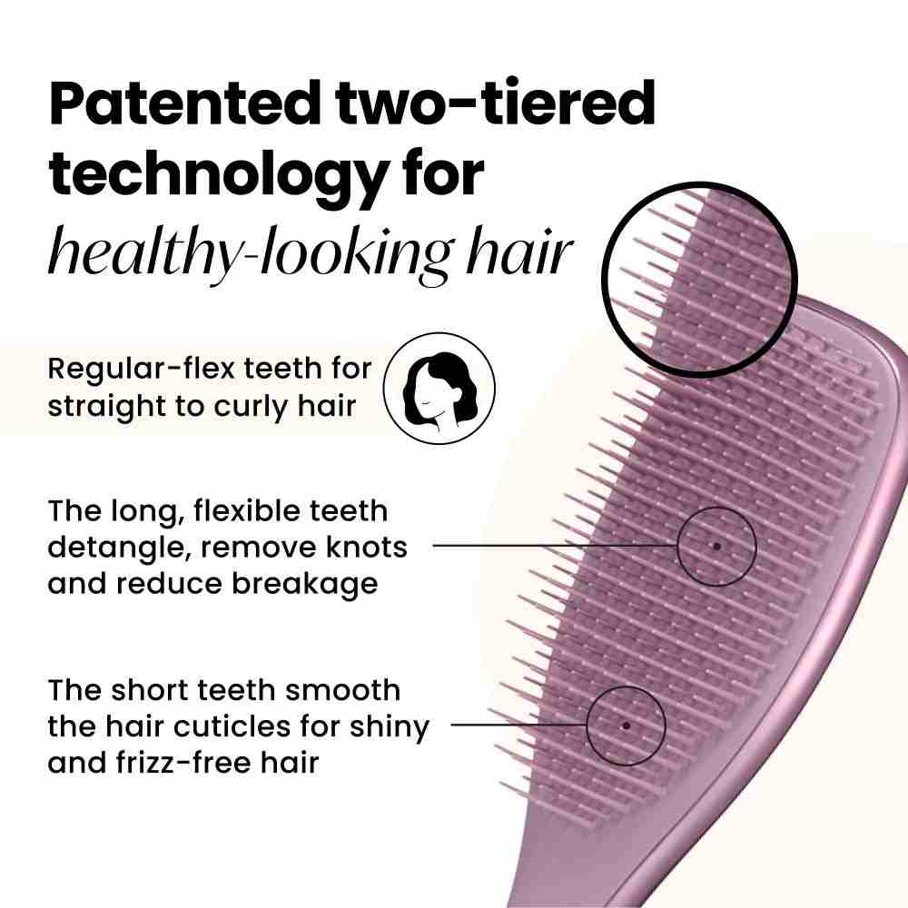 The Ultimate Detangler Chrome Hairbrush • Mauve Copper
