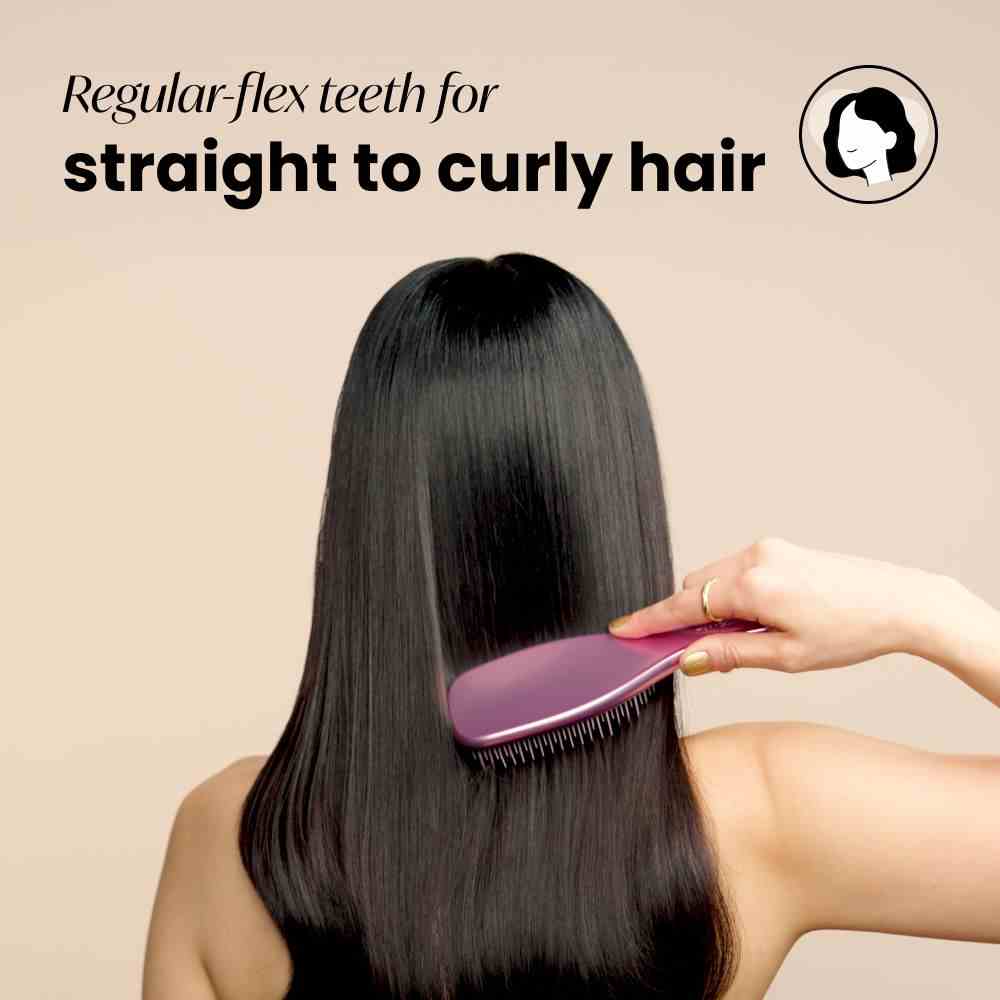 The Ultimate Detangler Chrome Hairbrush • Mauve Copper