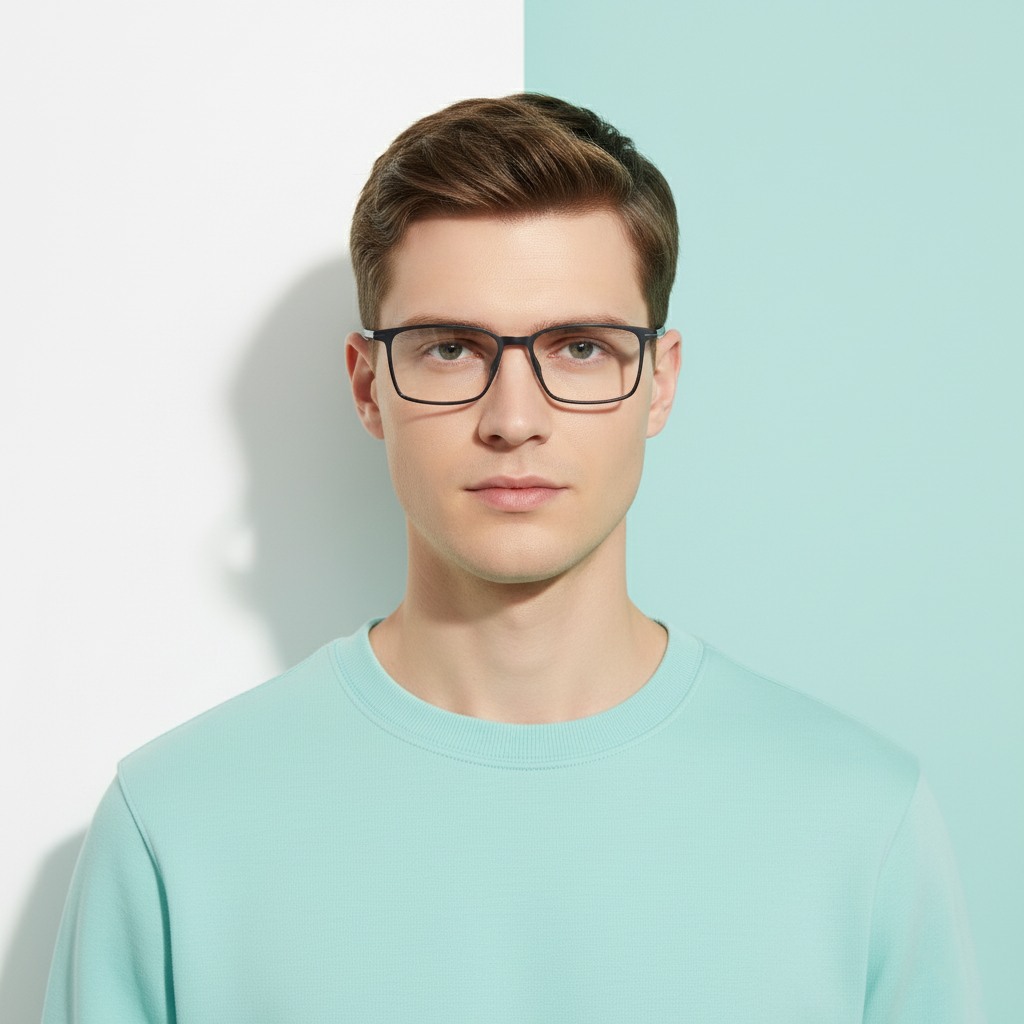 Black Rectangle Frame for Men +VIBE