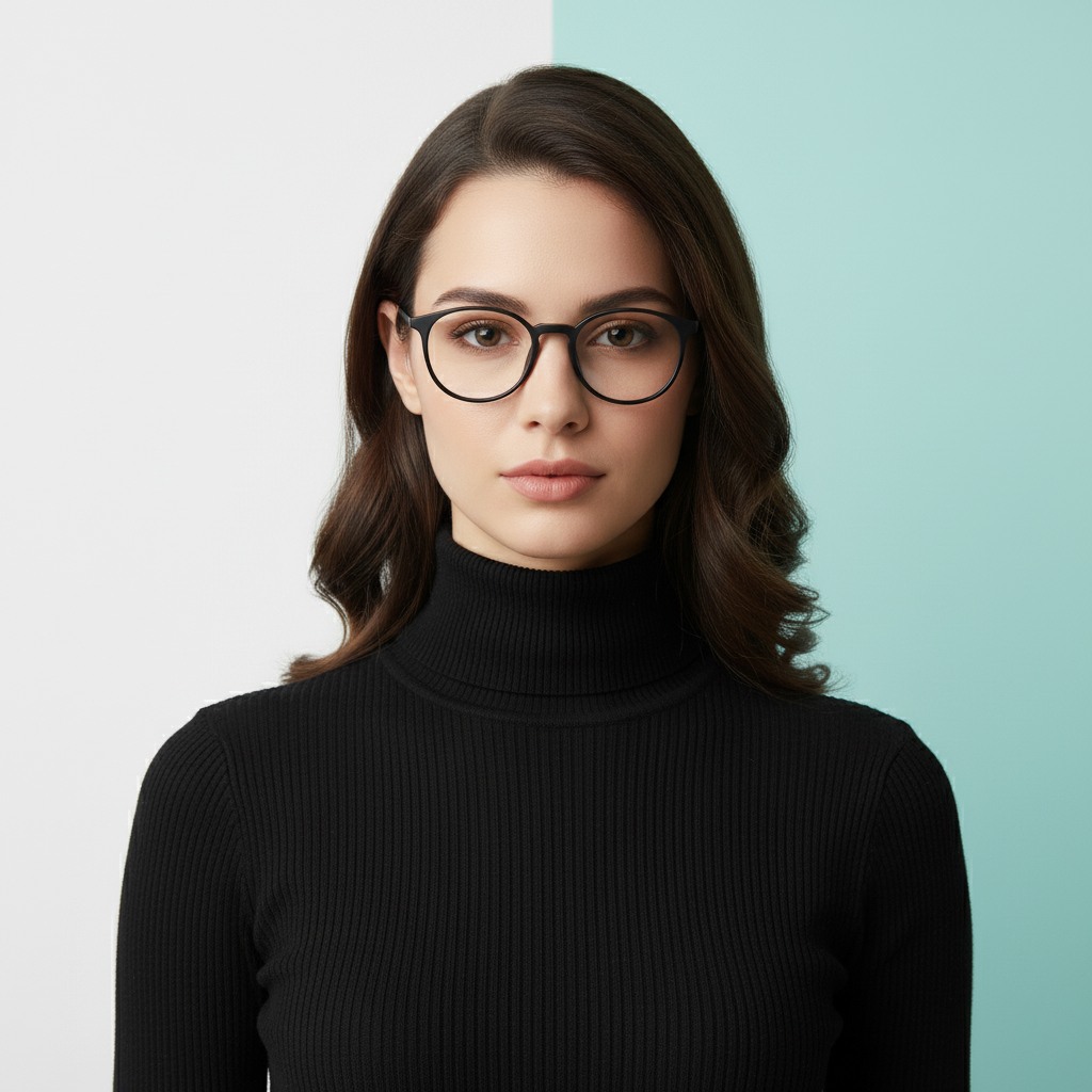 Black Round Frame for Women PopVue