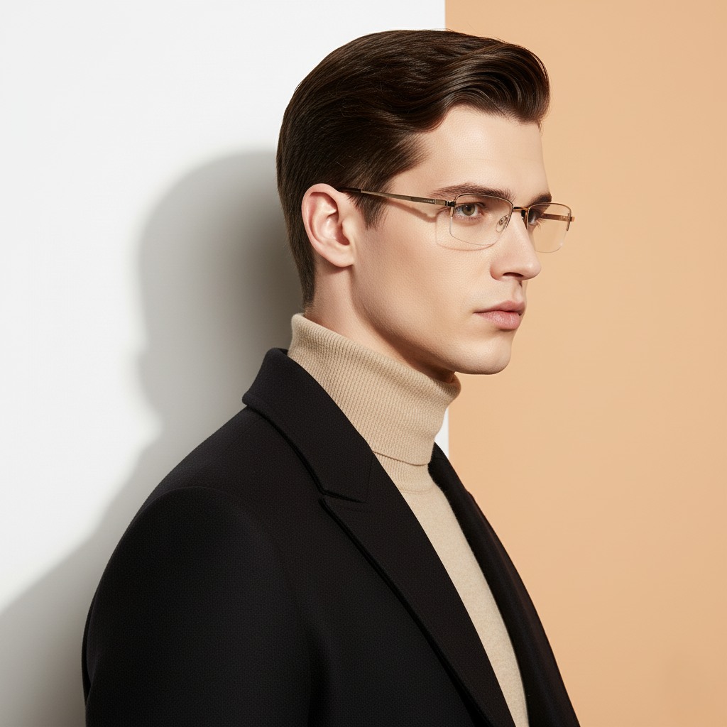 Gold Rectangle Frame for Men ELITE