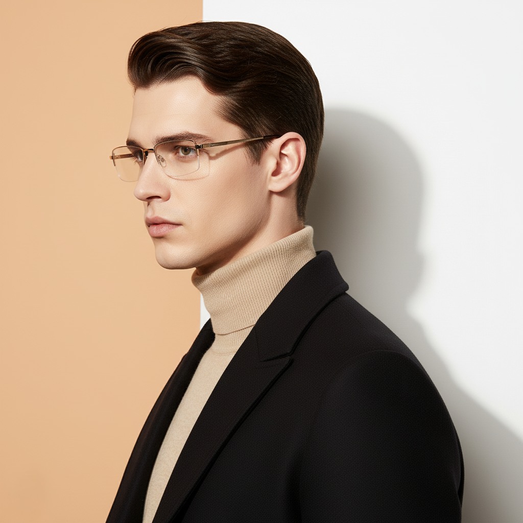 Gold Rectangle Frame for Men ELITE