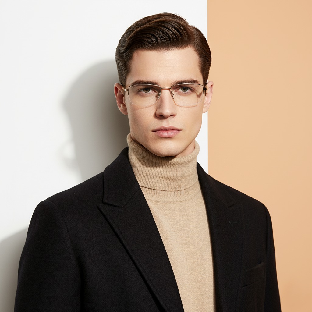 Gold Rectangle Frame for Men ELITE