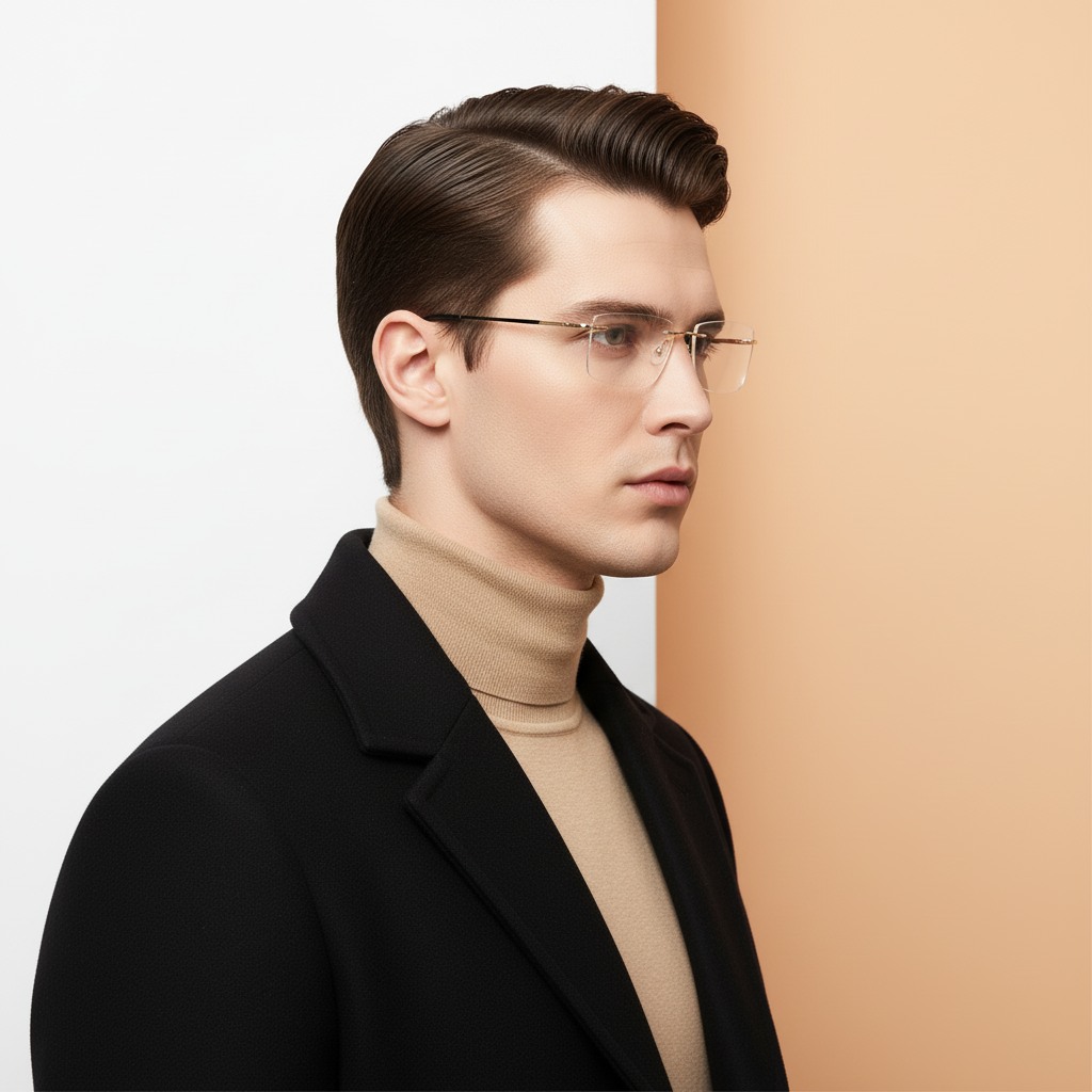 Gold Rectangle Frame for Men ELITE