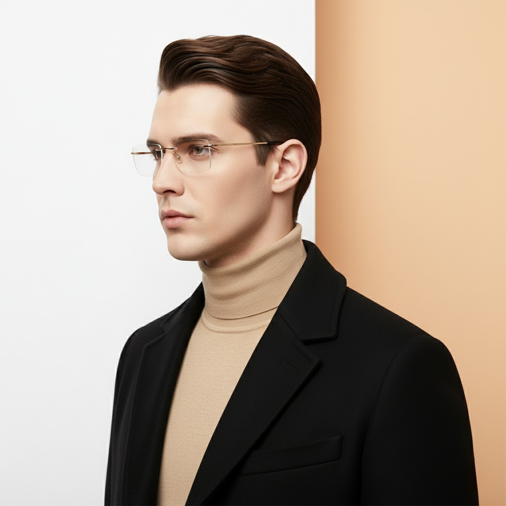 Gold Rectangle Frame for Men ELITE