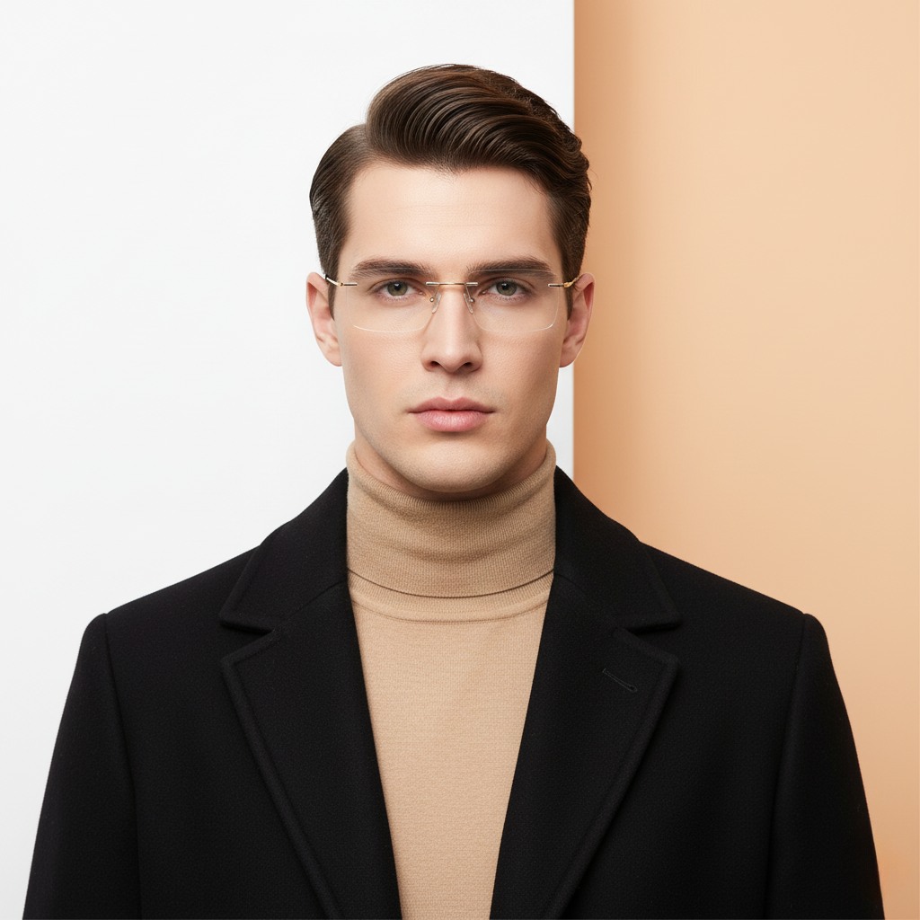 Gold Rectangle Frame for Men ELITE